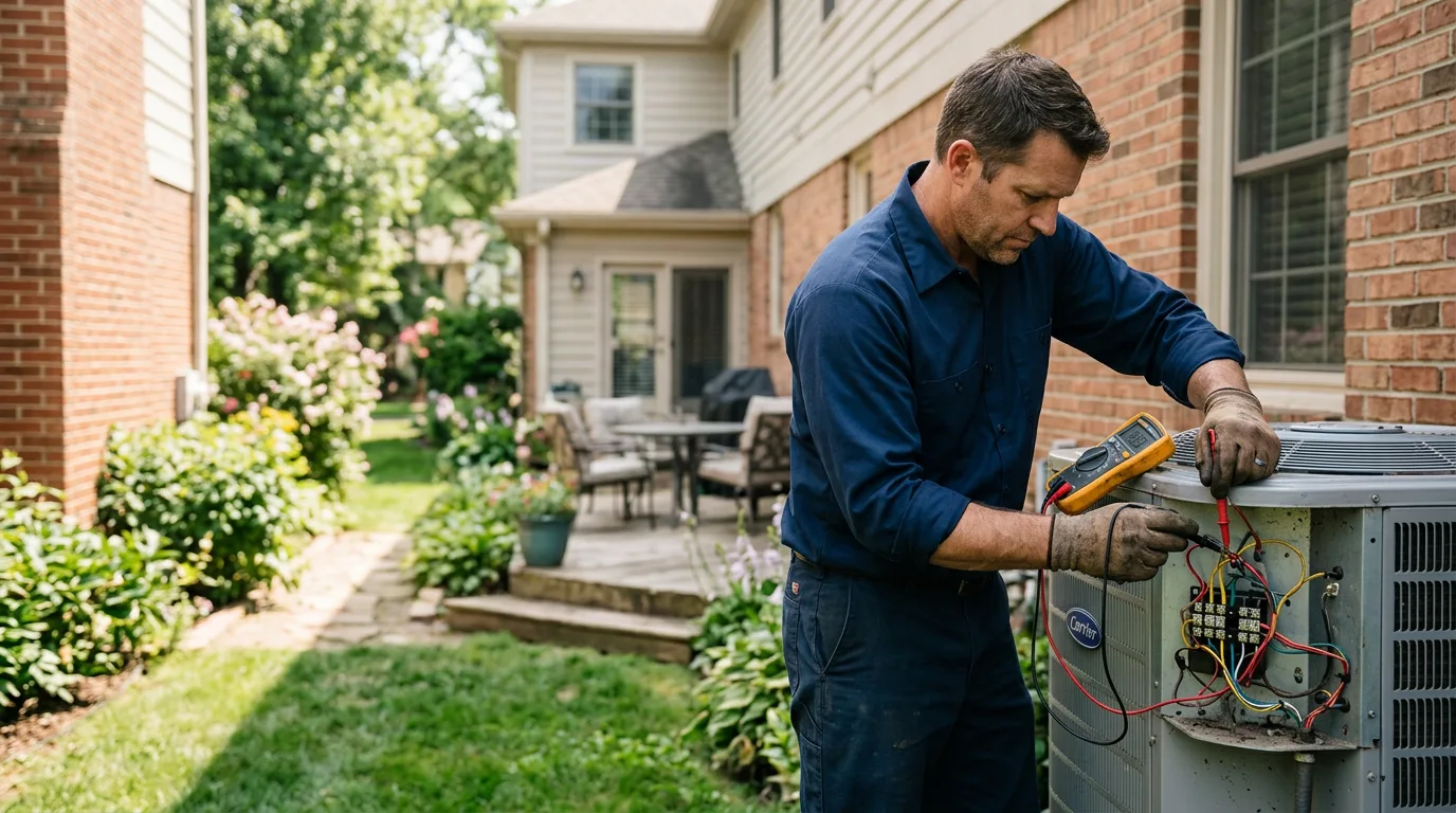 HVAC technician working near Harwich, MA